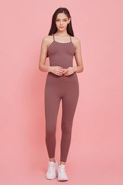 [Supplex] CLWP9101 No-Fold Support V-Up Leggings Beige-Pink, Yoga Pants, Workout Pants For Women _ Made in KOREA